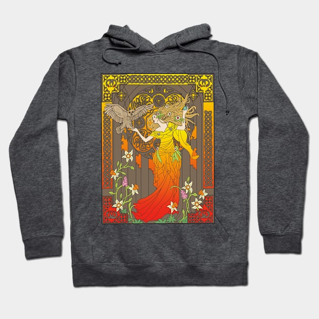 Celtic Woman (orange/yellow) Hoodie by Soth Studio